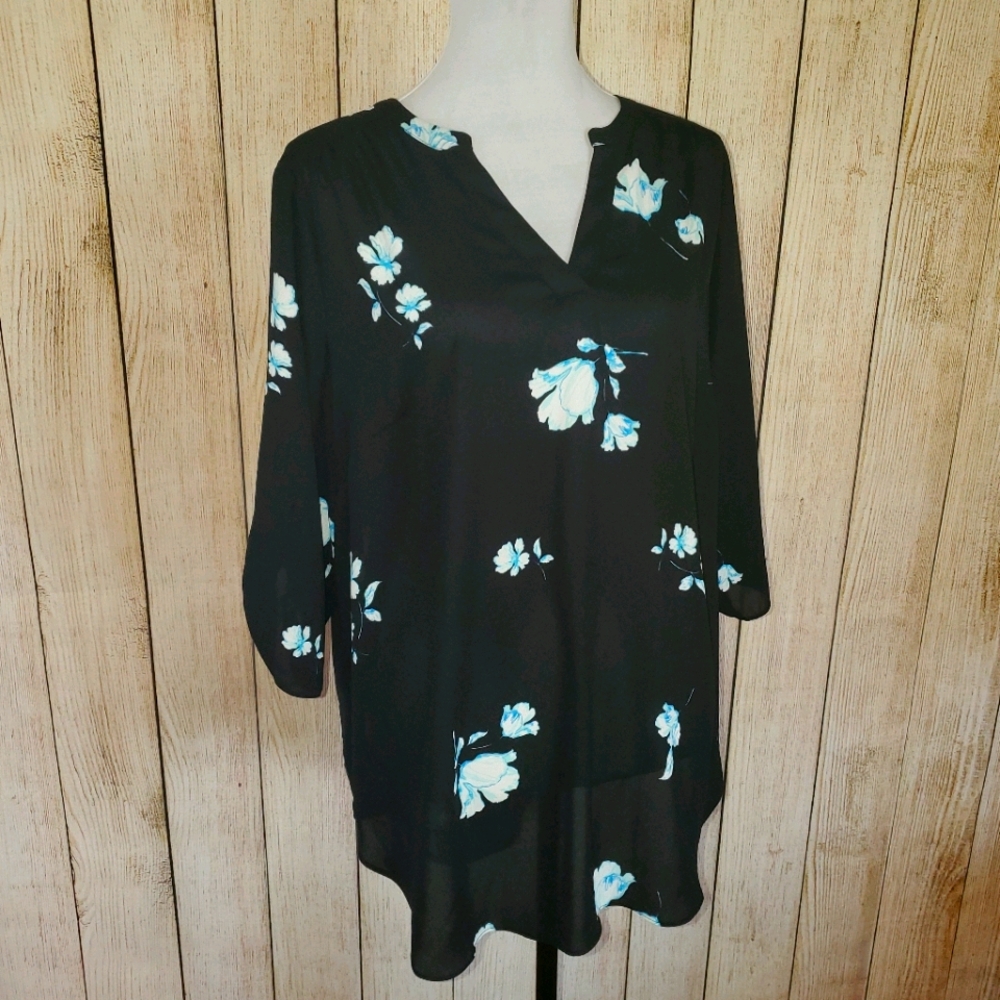 Sheer floral top